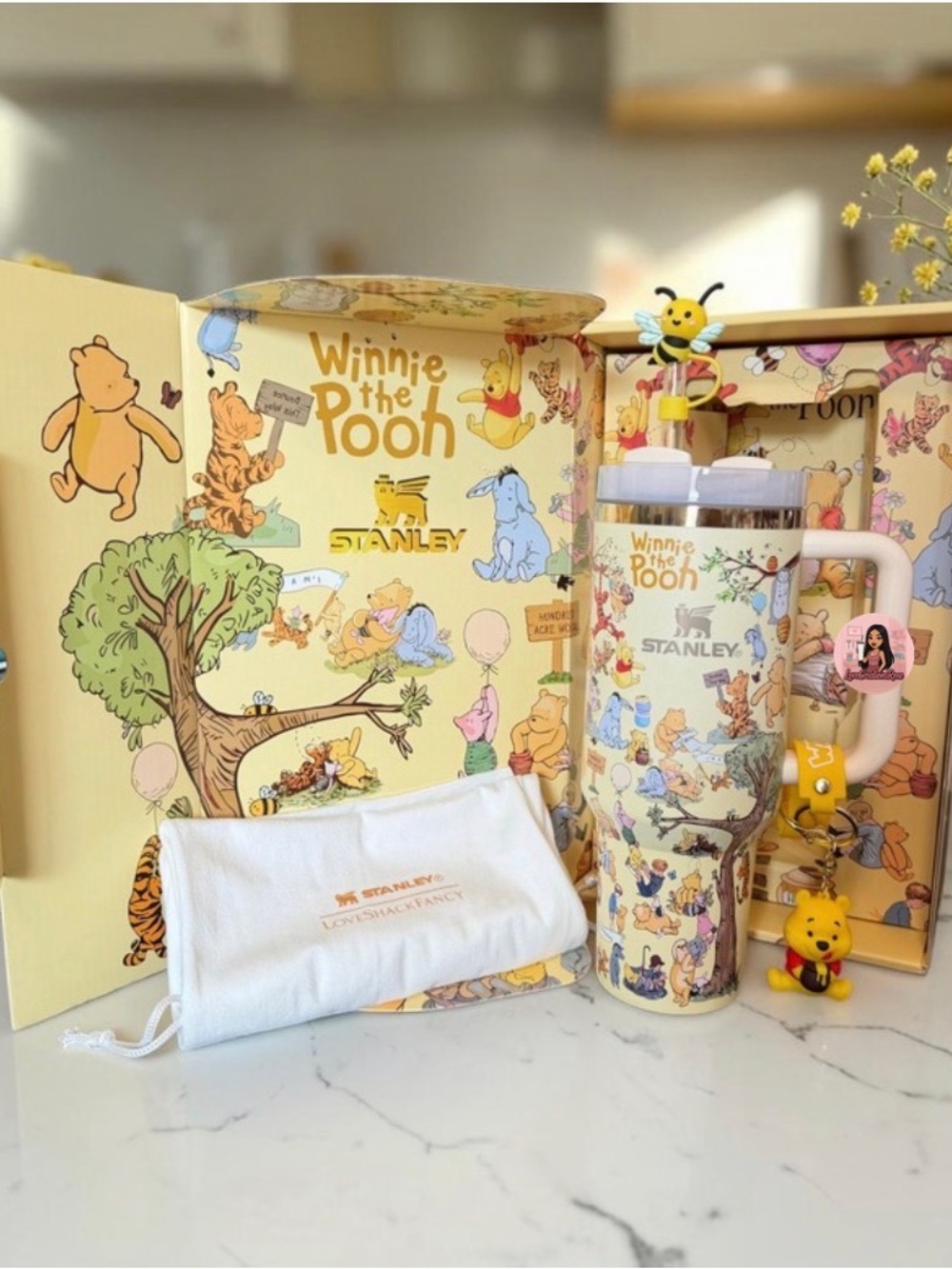 Stanley Winnie the Pooh Tumbler with Bee Topper